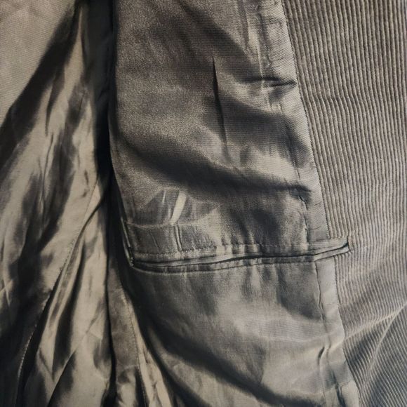 Jos A Banks Corduroy Sport‎ Coat Cotton Blazer Jacket Charcoal Gray 46R - Picture 4 of 5